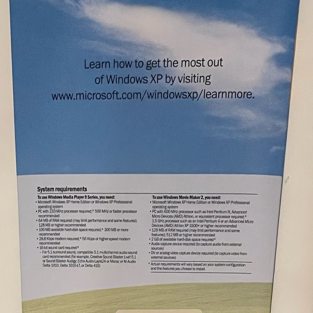 PC 2002 Microsoft Windows Home Edition Operating System + Windows Media Player 9 - Picture 12 of 14